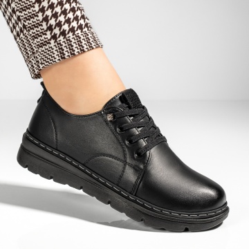 Pantofi casual dama cu strasuri negri MOD13097, 3, modlet.ro