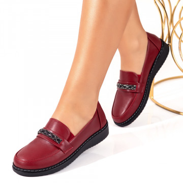 Pantofi casual dama cu strasuri rosii MOD09983, 3, modlet.ro