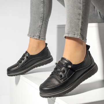 Pantofi casual dama cu talpa joasa negri EVA2, 4, modlet.ro