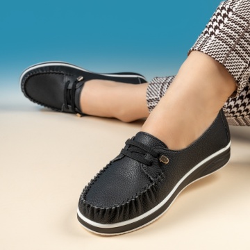 Pantofi casual dama cu talpa joasa negri MOD14231