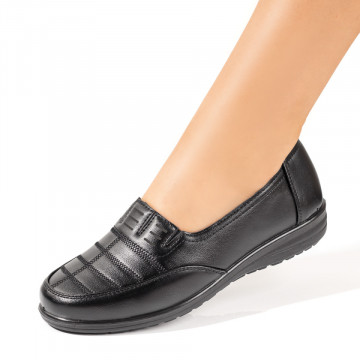 Incaltaminte dama, Pantofi casual dama negri cu talpa joasa IOANA1, modlet.ro