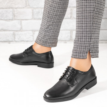 Pantofi casual dama negri din Piele naturala MOD03647, 3, modlet.ro