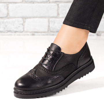 Pantofi casual dama negri din Piele naturala MOD10112, 2, modlet.ro