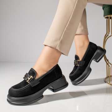 Pantofi casual dama negri suede cu talpa groasa MOD11837, 2, modlet.ro