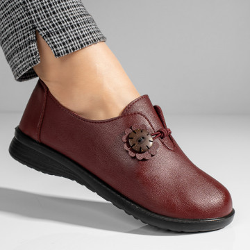 Pantofi casual rosii cu talpa joasa MOD10945, 4, modlet.ro