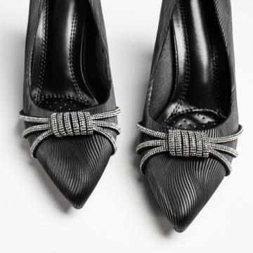 Pantofi cu toc gros negri dama MOD11736, 4, modlet.ro