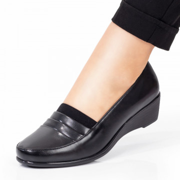 Pantofi dama casual cu platforma negri MOD08424, 4, modlet.ro