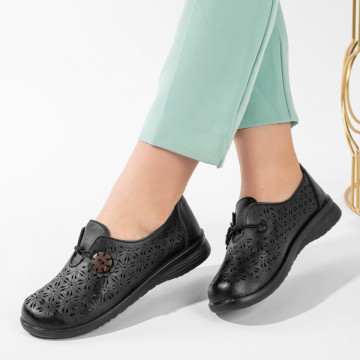 Pantofi dama casual negri cu perforatii MOD11210, 1, modlet.ro