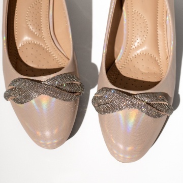 Pantofi dama cu toc gros si strasuri bej cu reflexii MOD19380, 4, modlet.ro