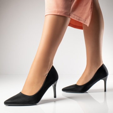 Pantofi dama cu toc negri MOD12123, 4, modlet.ro