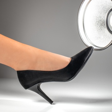 Pantofi dama cu toc negri MOD12891, 3, modlet.ro