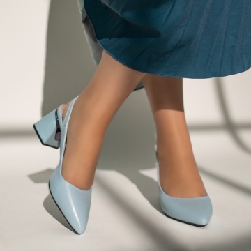 Pantofi dama cu toc si bareta albastri MOD11653, 4, modlet.ro