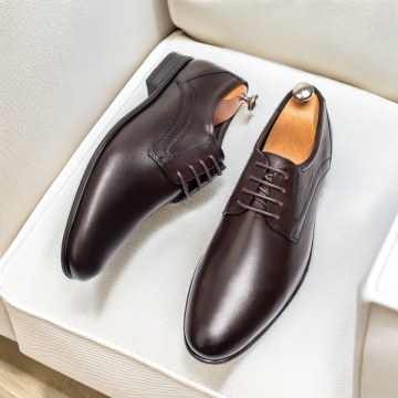 Pantofi eleganti barbati cu siret maro din Piele naturala MOD10896, 3, modlet.ro