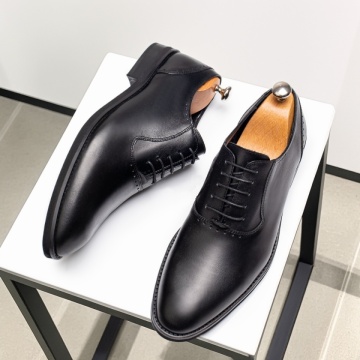 Pantofi eleganti barbati cu siret negri din Piele naturala MOD13847, 3, modlet.ro