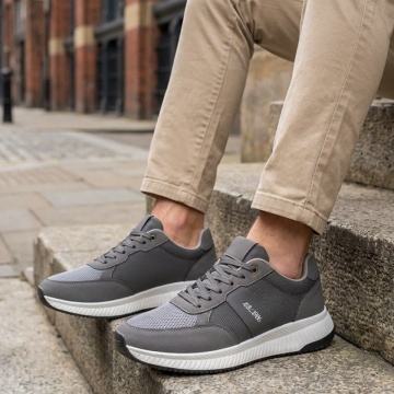 Pantofi sport barbati cu siret gri MOD14216