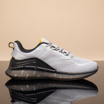Pantofi sport barbati din material textil gri cu negru ZEF13453, 2, zeforia.ro