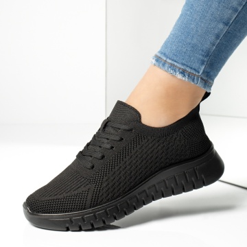 Pantofi sport dama cu siret negri MOD13236, 2, modlet.ro