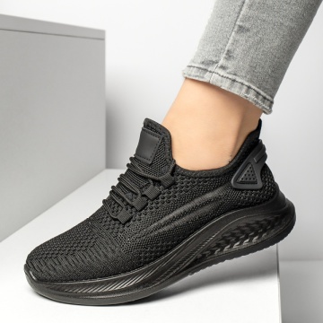 Pantofi sport dama cu talpa groasa negri MOD13184, 4, modlet.ro