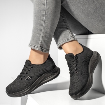 Pantofi sport dama cu talpa groasa negri MOD13185, 2, modlet.ro