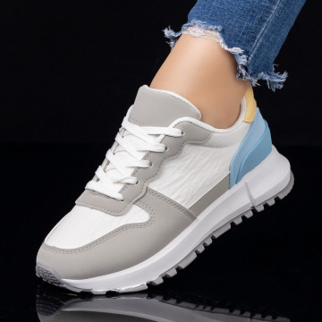 Pantofi sport dama gri cu albastru MOD08110, 3, modlet.ro
