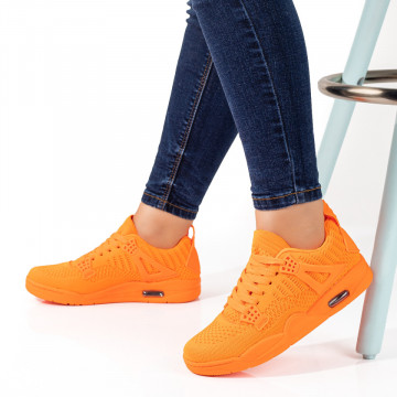 Pantofi sport dama portocalii dama MOD09822, 3, modlet.ro