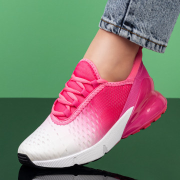 Pantofi sport dama roz cu alb MOD08294, 4, modlet.ro