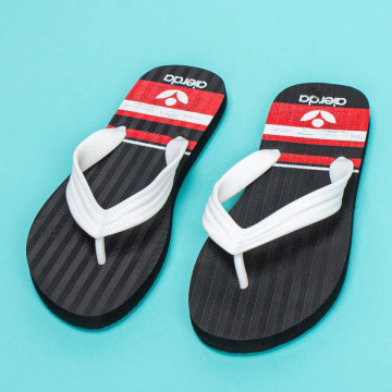 Papuci de plaja barbati negru cu rosu MOD05307, 2, modlet.ro
