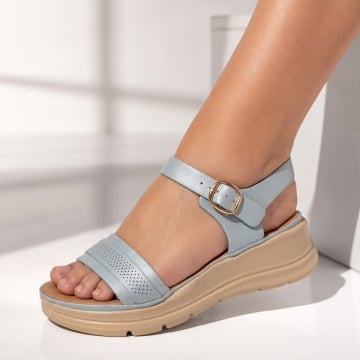 Sandale dama cu platforma albastre IRIS8