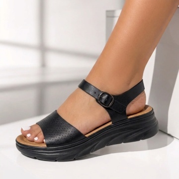 Sandale dama cu platforma negre IRIS3, 3, modlet.ro