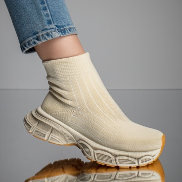 Sneakers bej dama MOD11668, 3, modlet.ro