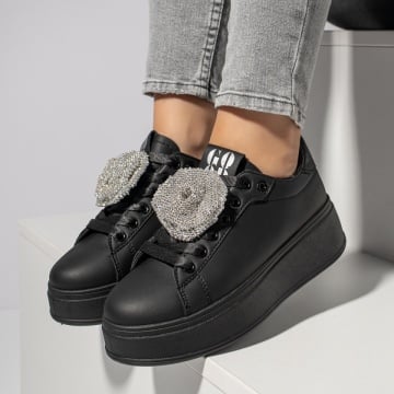 Tenisi dama negri cu accesoriu MOD11731, 2, modlet.ro