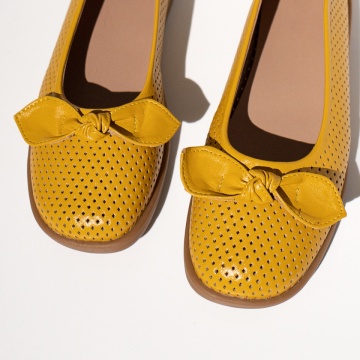 Balerini dama cu fundita galbeni MOD14295, 3, modlet.ro