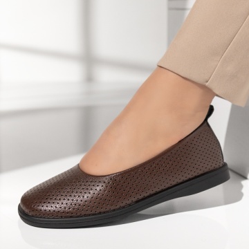 Balerini si Mocasini Dama,  Balerini dama cu talpa joasa maro MOD14294, modlet.ro