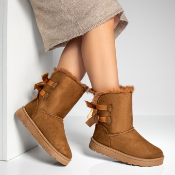 Cizme dama cu fundite la spate maro suede MOD07106, 3, modlet.ro