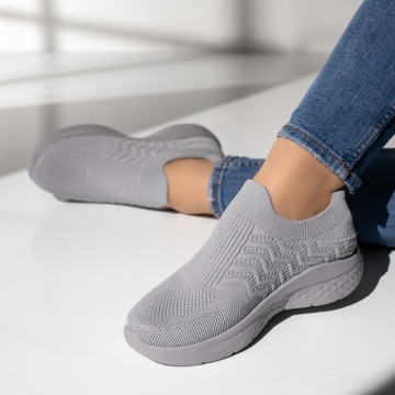 Espadrile dama cu talpa groasa gri MOD14210, 2, modlet.ro