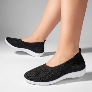Espadrile dama cu talpa joasa negre MOD11222, 2, modlet.ro