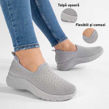 Espadrile dama sport gri EMA4, 3, modlet.ro