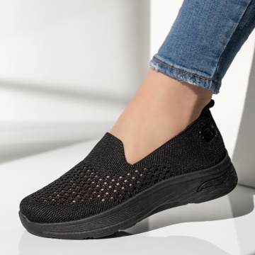 Espadrile sport dama cu perforatii negre EMA14, 2, modlet.ro