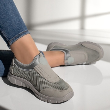 Espadrile sport dama cu talpa groasa gri MOD13181, 4, modlet.ro