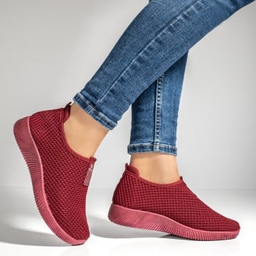 Espadrile sport dama cu talpa joasa visinii ZEF13065, 3, zeforia.ro