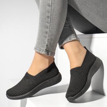 Espadrile sport dama din material textil negre ZEF13173, 1, zeforia.ro