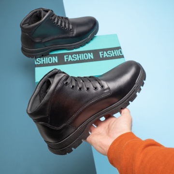 Ghete barbati negre din Piele Naturala MOD12514, 2, modlet.ro