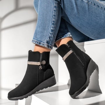 Ghete dama cu platforma negru suede ZEF12851, 2, zeforia.ro