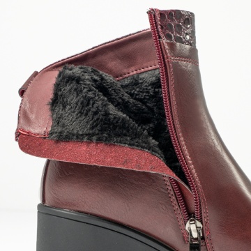 Ghete dama cu platforma si fermoar visinii MOD12723, 2, modlet.ro