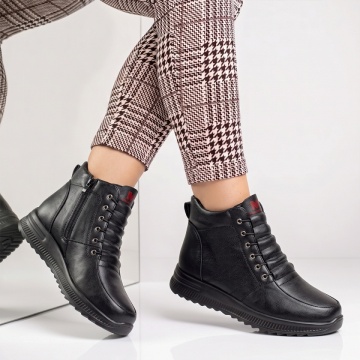 Ghete dama cu siret elastic negre IOANA31, 3, modlet.ro