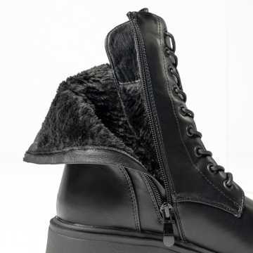 Ghete dama cu talpa groasa negre MOD14167, 2, modlet.ro