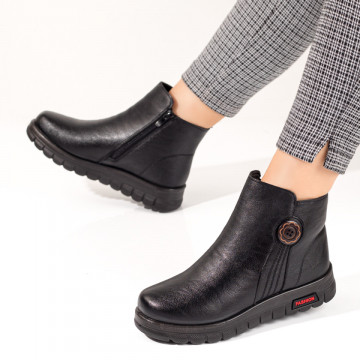 Ghete dama negre cu fermoar MOD06545, 3, modlet.ro