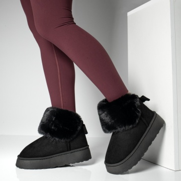 Ghete Dama, Ghete dama scurte tip oog negre MOD14112, modlet.ro