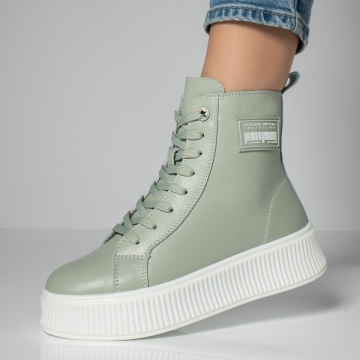 Ghete sport dama verzi din Piele Naturala MOD12221, 3, modlet.ro