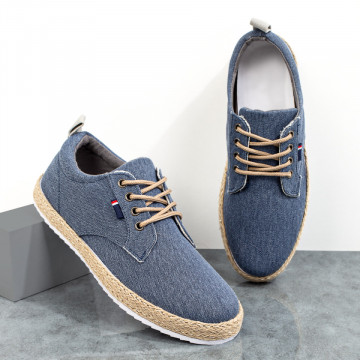 Pantofi casual barbati albastri cu siret MOD08707, 1, modlet.ro